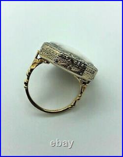 Antique Art Deco 14k Diamond Watch Ring