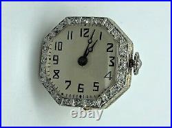 Antique Art Deco 14k Diamond Watch Ring