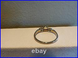 Antique Art Deco 14k white gold European cut 0.31ctw VS diamond engagement ring