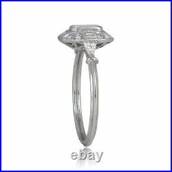 Antique Art Deco 3.40Ct White Diamond 925 Silver Engagement Wedding Vintage Ring