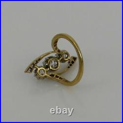 Antique Art Deco Vintage Inspire Wedding Ring 14K Yellow Gold Over 2.5Ct Diamond