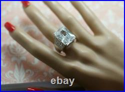 Antique Art Deco Vintage Ring Sapphire White Stones ring size N or 7