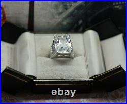 Antique Art Deco Vintage Ring Sapphire White Stones ring size N or 7