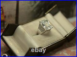 Antique Art Deco Vintage Ring Sapphire White Stones ring size N or 7