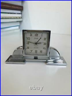 Antique JAEGER LECOULTRE Art Deco Desk Clock, 8 days, vintage