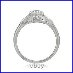 Antique Vintage Art Deco 2.2Ct Round Diamond 925 Sterling Silver Engagement Ring