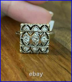 Antique & Vintage Art Deco Engagement Ring 14K White Gold Over 2.02 Ct Diamond