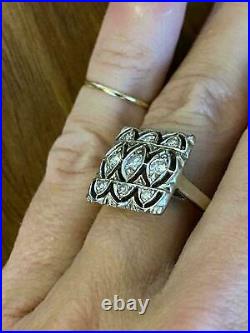 Antique & Vintage Art Deco Engagement Ring 14K White Gold Over 2.02 Ct Diamond