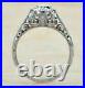 Antique Vintage Art Deco Engagement Ring 2.30Ct Round Cut Diamond 14k White Gold