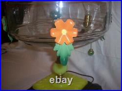 Antique Vintage Fish Bowl Tank Aquarium Holder Art Deco Light Houze Glass