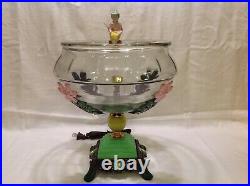 Antique Vintage Fish Bowl Tank Aquarium Holder Light Art Deco Houze Glass