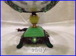 Antique Vintage Fish Bowl Tank Aquarium Holder Light Art Deco Houze Glass