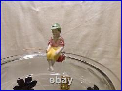 Antique Vintage Fish Bowl Tank Aquarium Holder Light Art Deco Houze Glass