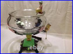 Antique Vintage Fish Bowl Tank Aquarium Holder Light Art Deco Houze Glass