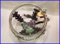 Antique Vintage Fish Bowl Tank Aquarium Holder Light Art Deco Houze Glass