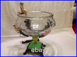 Antique Vintage Fish Bowl Tank Aquarium Holder Light Art Deco Houze Glass