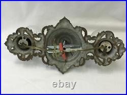 Antique Vtg Art Deco Flush Mount Ceiling Wall Vanity Fixture 2 Bulb Copper Green