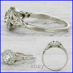 Art Deco 2.20Ct Round Lab-Created Diamond Vintage & Antique Engagement Rings