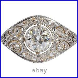 Art Deco 2.50Ct LabCreated Diamond Vintage Style Wedding Ring 14K Yellow Gold FN