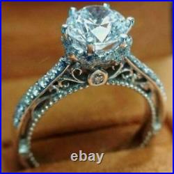 Art Deco 2.55Ct Round Cut Lab-Created Diamond Vintage Antique Engagement Rings