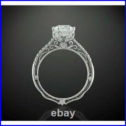Art Deco 2.55Ct Round Cut Lab-Created Diamond Vintage Antique Engagement Rings