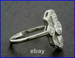 Art Deco 2.96 Ct Round Cut Lab Created Diamond Edwardian Vintage Engagement Ring