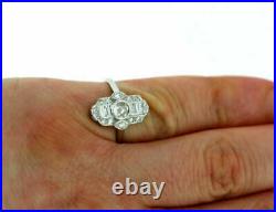 Art Deco 2.96 Ct Round Cut Lab Created Diamond Edwardian Vintage Engagement Ring