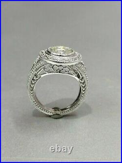 Art Deco 2. CT Moissanite Retro Bezel Set Vintage Engagement Ring in 925 SS