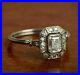 Art Deco 3.10 Ct Lab-Created White Diamond Vintage Style Wedding 925 Silver Ring