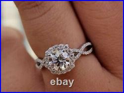 Art Deco 3.10 Ct White Diamond Antique Vintage Wedding Ring 925 Sterling Silver