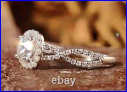 Art Deco 3.10 Ct White Diamond Antique Vintage Wedding Ring 925 Sterling Silver