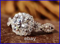 Art Deco 3.10 Ct White Diamond Antique Vintage Wedding Ring 925 Sterling Silver