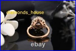 Art Deco 3.20CT Round Cut Lab Created Diamond 925 Silver Engagement Vintage Ring