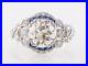 Art Deco 3.40 Ct Lab-Created White Diamond Vintage Style Wedding 925 Silver Ring