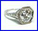 Art Deco 3.40 Ct White Diamond Antique Vintage Wedding Ring 925 Sterling Silver