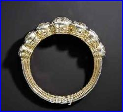 Art Deco 5.40Ct Round Cut Lab-Created Diamond Bezel Antique Vintage Wedding Ring