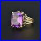 Art Deco 5.60 Ct Purple Diamond Antique Vintage Wedding Ring 14K Yellow Gold FN