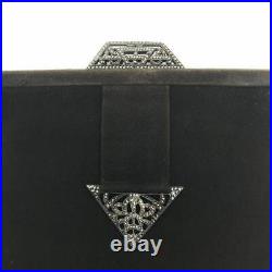 Art Deco Clutch Sterling Silver and Marcasite Clasp