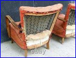 Art Deco Cocktail Chairs. Armchairs, Club Chair 1920s Vintage Antique Halabala