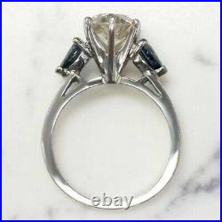 Art Deco Round Cut Simulated Diamond Vintage Wedding Ring 14k White Gold Plated