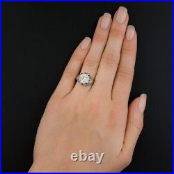 Art Deco Style 2.10Ct Round Cut Moissanite Vintage Wedding Ring 925 Silver