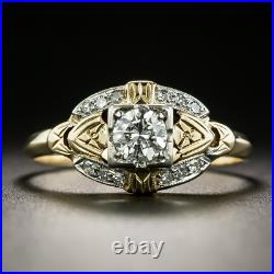 Art Deco Vintage 1.85Ct Round Created Diamond Engagement Wedding Antique Ring