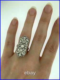 Art Deco Vintage 2.25Ct Round Cut Lab-Created Diamond Inspire Engagement Ring