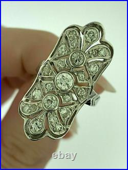 Art Deco Vintage 2.25Ct Round Cut Lab-Created Diamond Inspire Engagement Ring
