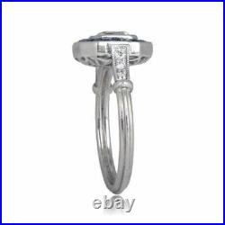 Art Deco Vintage 2.30Ct Asscher Cut Lab Created Diamond Antique Engagement Ring