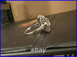 Art Deco Vintage 2.75 Ct White Diamond Engagement Ring In 14K White Gold Finish