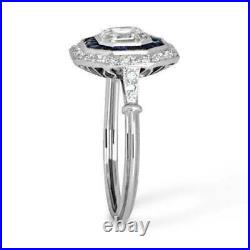 Art Deco Vintage 3.55Ct Lab-Created Diamond Antique Engagement Ring 14K WithGold