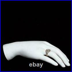 Art Deco Vintage 3.85 Ct Diamond Antique Engagement 14k White Gold Finish Ring