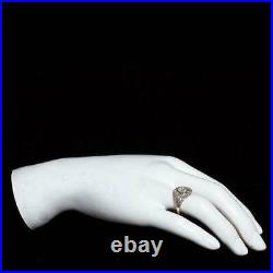 Art Deco Vintage 3 CT Round Diamond 14K 2-Tone Gold Finish Antique Wedding Ring