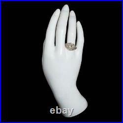 Art Deco Vintage 4.50. Ct Round Diamond 925 Sterling Silver Antique Wedding Ring
